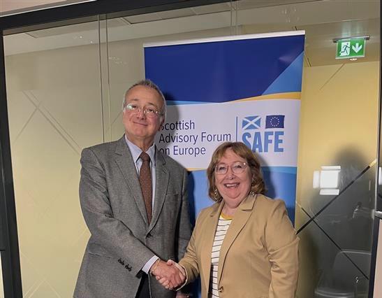 Chair of SAFE, @Ireneoldfather held inspiring meetings alongside His Excellency EU Ambassador to the UK Pedro Serrano to advocate for Scottish voices and to shape a stronger partnership.