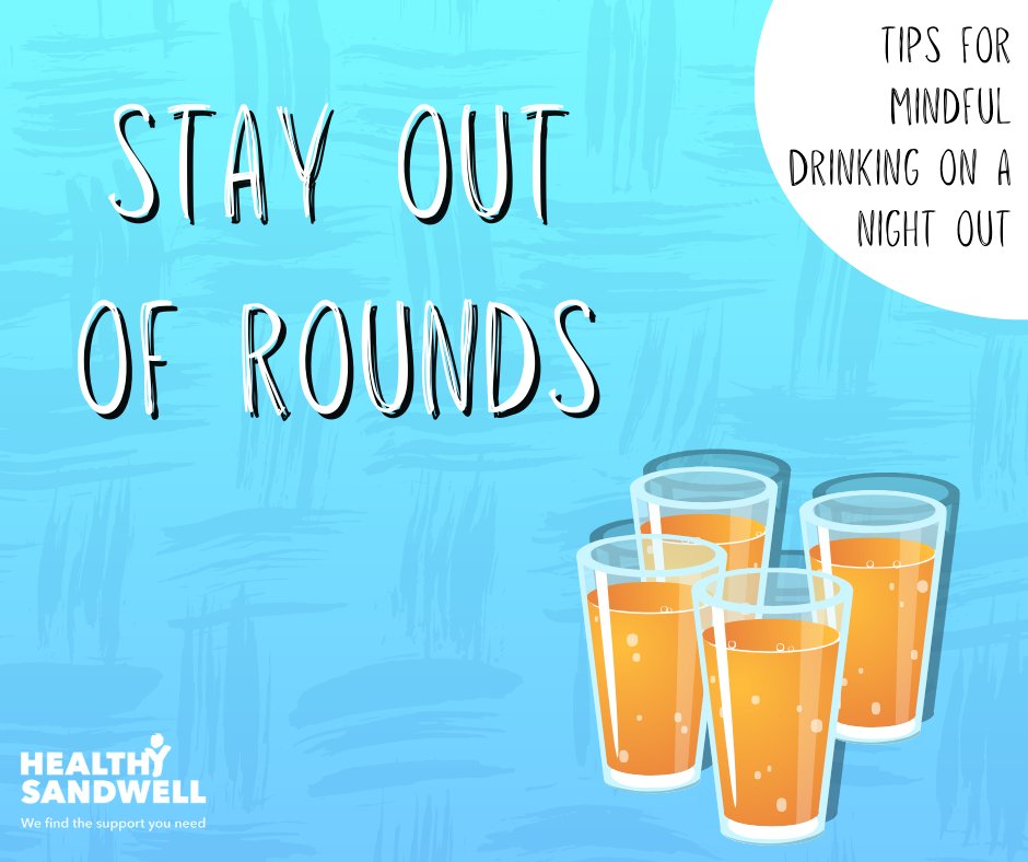 #mindfuldrinking- You may end up drinking more than you intended. This is because the person who drinks the fastest will set the pace of each round for everyone in the group. If you end up in a round, opt for a no-alcohol drink instead or sit one out.