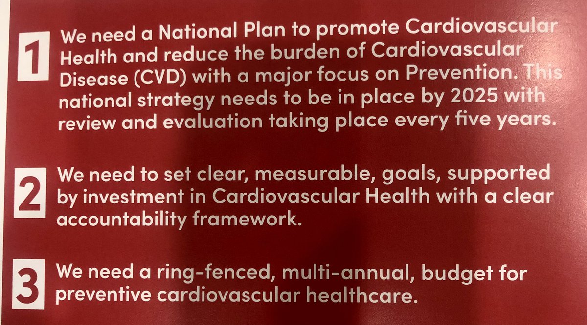 Mark ODonnell, CEO @CroiHeartStroke launching #manifestoforchange and calling for a national CV plan, measurable goals, multi-annual budget. . . #cardiovascularhealth