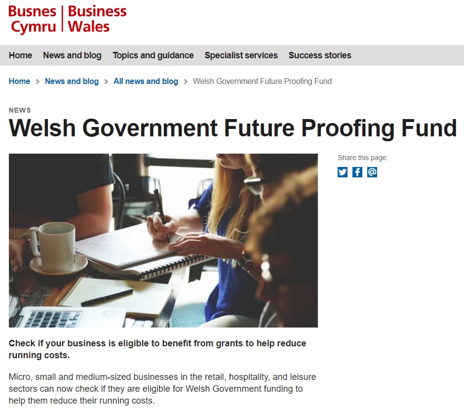 NEW Welsh Government Future Proofing Fund - Grants of £5,000-£10,000. Check if your business is eligible for this support to help reduce running costs 👉 businesswales.gov.wales/news-and-blog/… #Business #NetZero #NorthWales