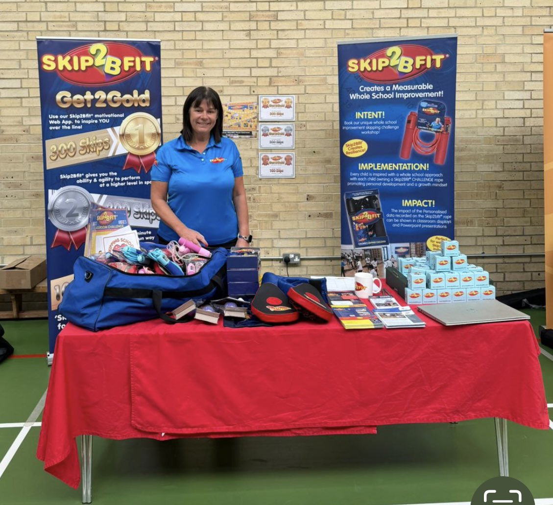 We’re excited to be at the Hampshire PE conference today. Come and speak to Joanne and find out how we inspire children with our award winning skipping challenges! @hantsconnect @HantsOutdoors #HantsPEConf2024 #PhysEd