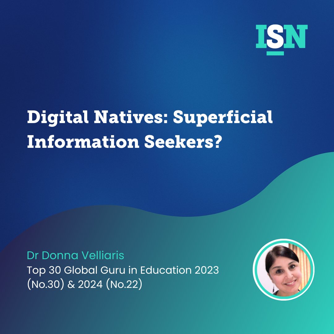I_S_Network's tweet photo. Donna Velliaris, Top 30 Global Guru in Education 2023 & 2024 explores the relationship between digital skills and wider digital understanding.
Read the full article here: https://t.co/6Bjmy19hj0 https://t.co/my7qcdChZG