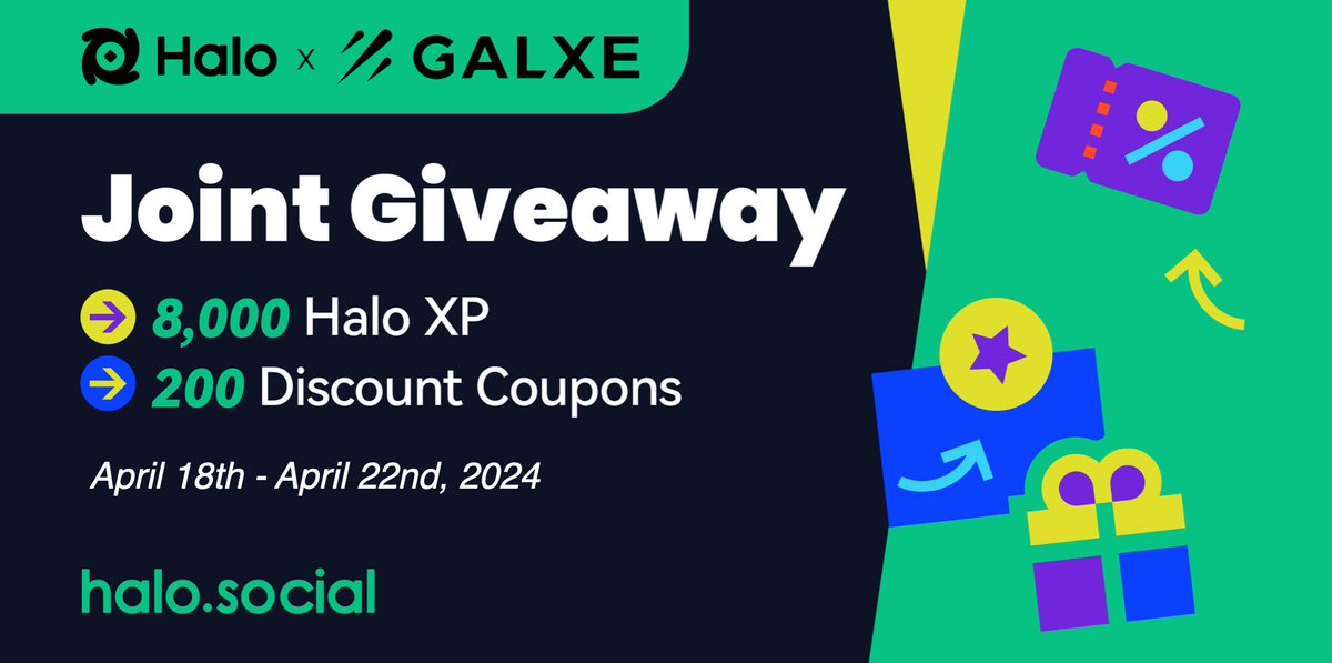 HaloDotSocial's tweet photo. We’ve teamed up with @Galxe for an exclusive giveaway to celebrate the launch of #Halo Membership Pass!🎉

Get a chance to win from a total of 8,000 Halo XP &amp; 200 Discount Coupons!

Don't miss out on this opportunity! Join now⤵️
https://t.co/FB9x5n4jnL https://t.co/wHrwtMFi3d
