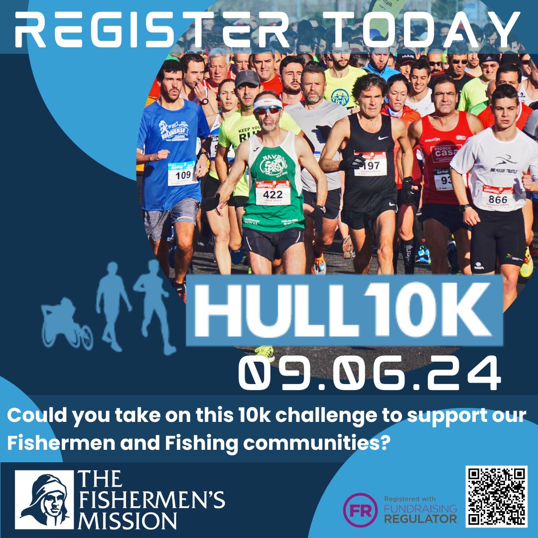 Feeling the marathon season vibes? Lace-up those running shoes and join us for the Hull 10k! 🏃‍♀️ Let's pound the pavement together for a great cause – supporting our fishermen and the fishing communities of the UK. Every step counts, and every donation makes a difference. Register…