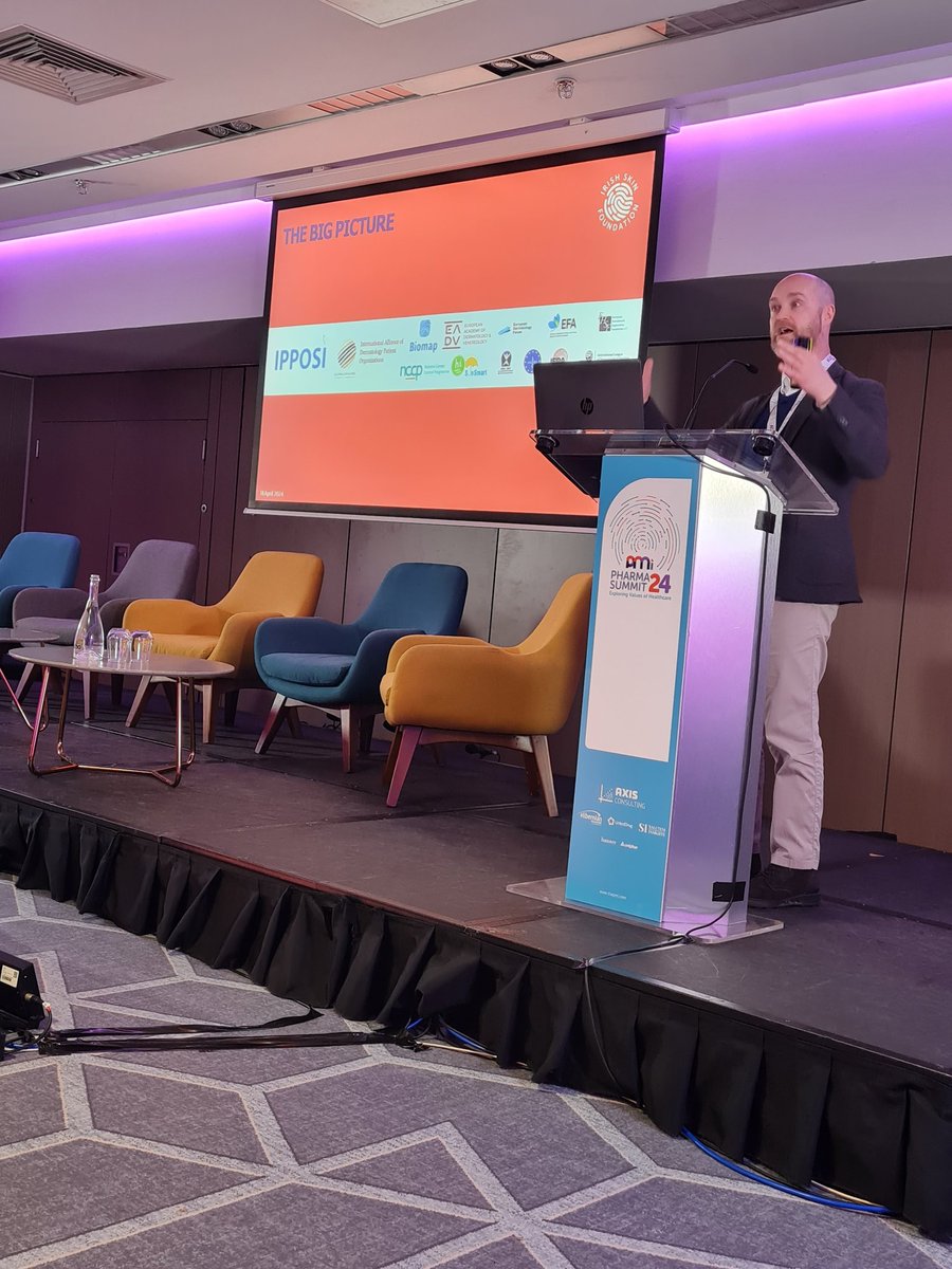 David McMahon, CEO of @ISFcharity & Chair of @IPPOSI has taken the floor at our Annual Pharma Summit discussing placing patients at the very centre of healthcare #thepmi24