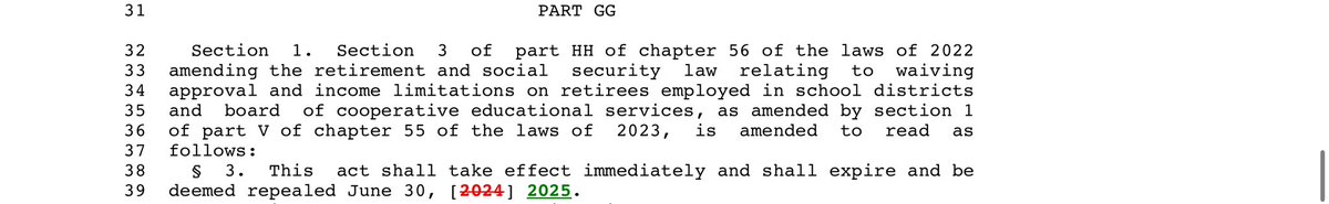 Greg_Berck's tweet photo. The budget will extend the ability of schools to hire retired employees without a reduction in pension payments for another school year! Thank you @GovKathyHochul @CarlHeastie @AndreaSCousins @ShelleyBMayer @mikebenedetto82 @Stacey23AD @RJackson_NYC https://t.co/Xb4RXAQj3G