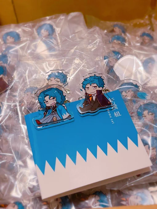 ノベルティ用のはじめちゃんアクリルクリップ届いた〜!! 