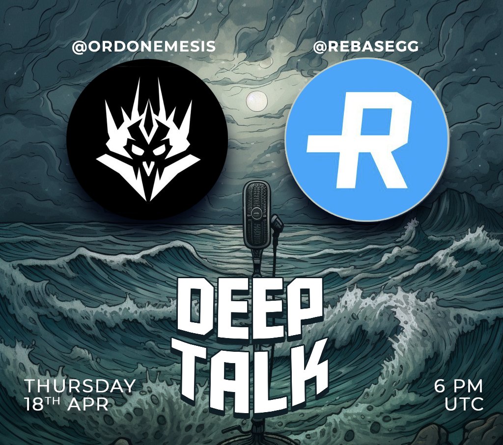 🎙️DeepTalk EP.75 - @REBASEgg 🎙️ Catch our special guest @Sea3P0, led by the incomparable @BigBicepsCrypto. Today in @OrdoNemesis Discord!