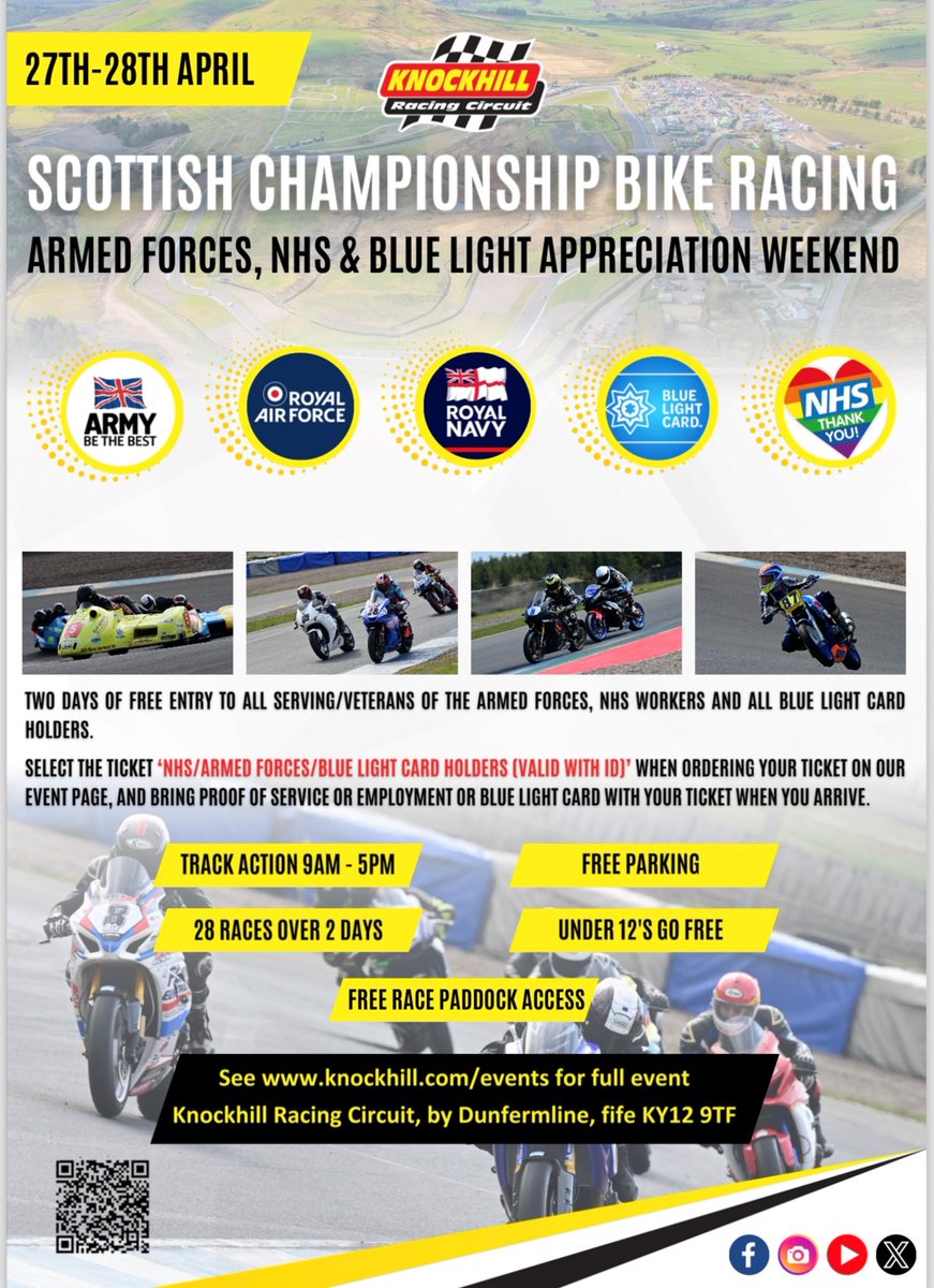 Our #ArmedForcesCovenant signatory and Defence Employer Recognition Scheme Gold Award holder @krcircuit has expanded free entry for the #ArmedForces to include workers from the #NHS and emergency services: ow.ly/cJpT50RiPoR! 🏎️🏁🏎️