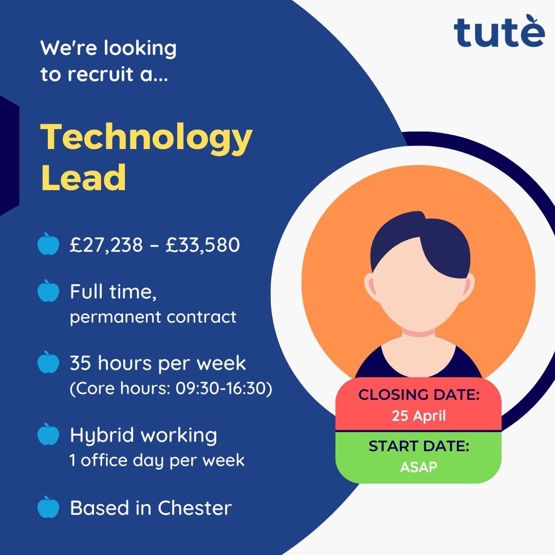 #HIRING: We're looking for a Technology Lead to join our fantastic team. 🤩 This vital role enhances internal processes and external offerings and provides exceptional 1st and 2nd line technical support. 💻 Apply / Learn more 👉 tute.com/job-positions/…