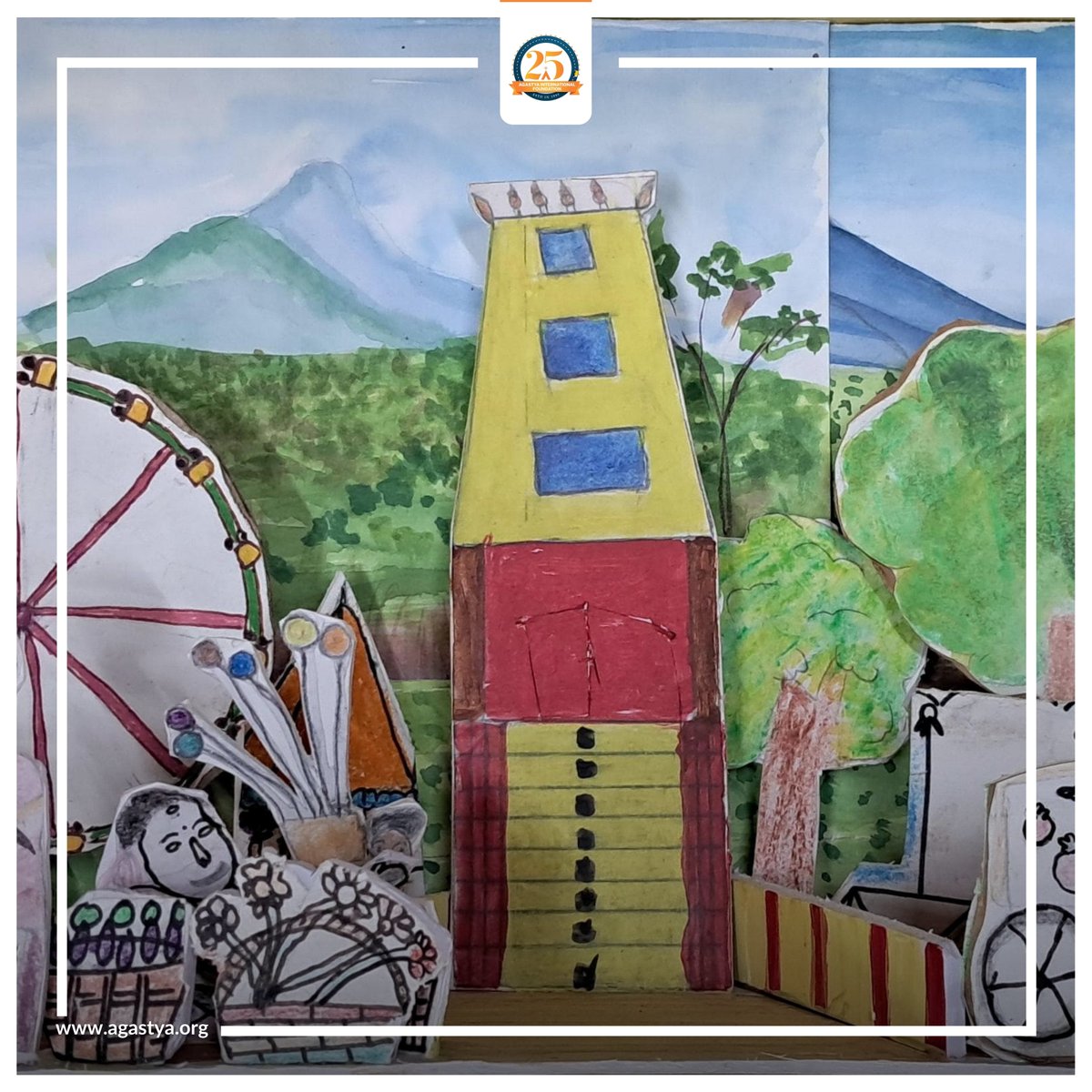 What stories do you see in this artwork? Share your thoughts in the comments for #littlecreators
.
.
.
#littlestories #agastyaslittlestories #agastyainternationalfoundation #unlockcreativity #unlocklearning #childhoodunplugged #learningthroughplay #campuscreativitylab