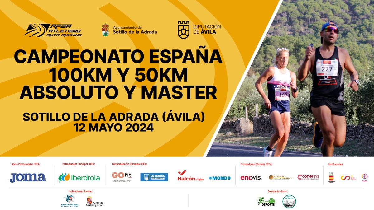 La localidad abulense de Sotillo de la Adrada volverá a ser centro de atención del ultrafondo ... esta vez, NACIONAL (50 km y 100 km)

Apunta la fecha ⬇️
📅12 mayo 2024

➕ INFO bit.ly/3vVwLHM