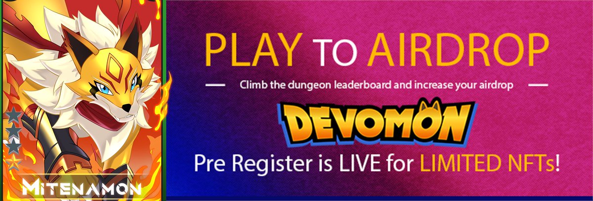 DevomonJP's tweet photo. 【無料のNFT報酬の紹介🪙】

Devomonはプレイヤーの頑張りと腕前💪を評価し、応えたいと思っています！

そのため、ゲームをやり込んでくれたプレーヤーに無料でNFTを提供しようと考えております！

無料NFTはゲーム内での使用や市場で取引することができる予定です！

詳細は続報📧をお待ちください！ https://t.co/AOK6EhiioG