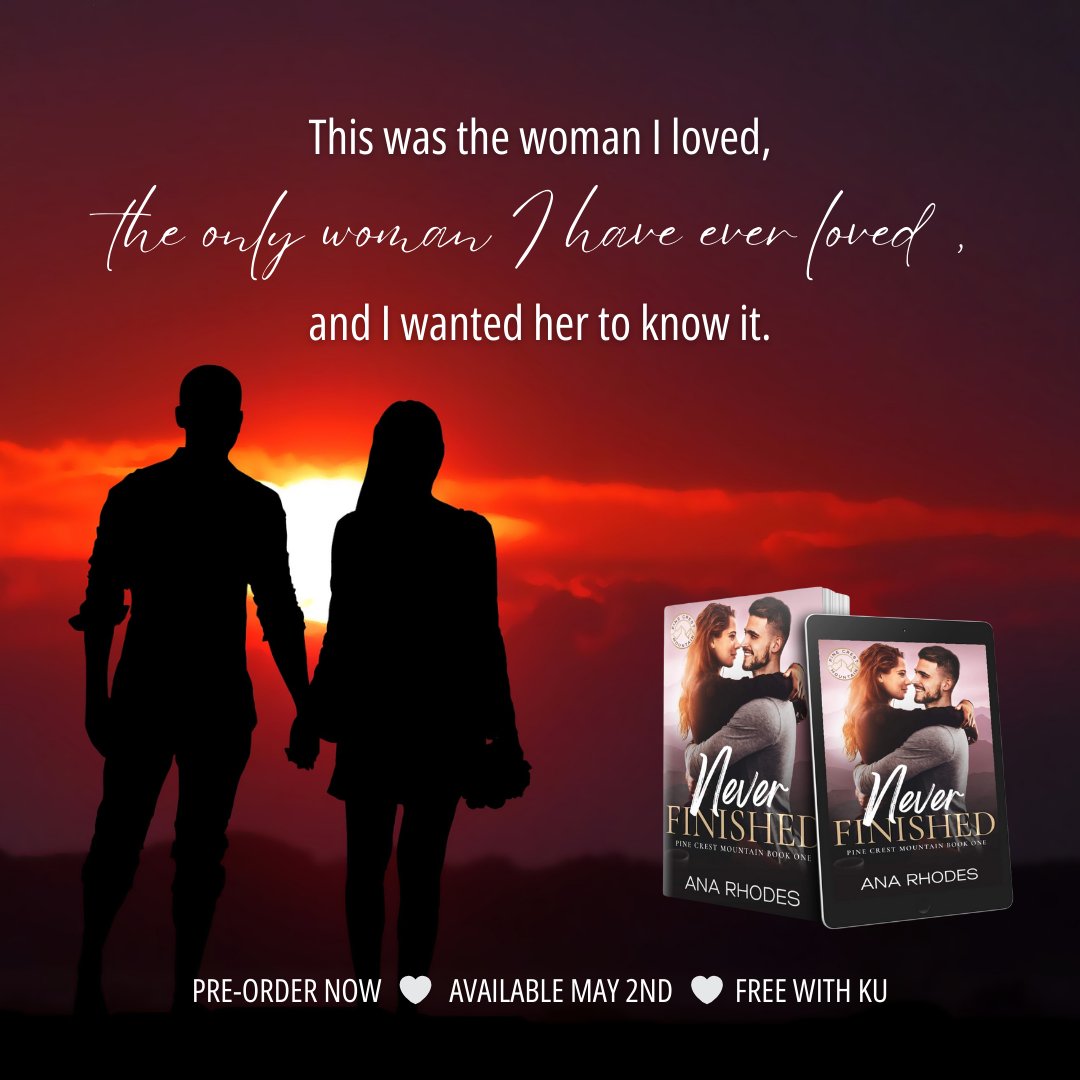 ✨TEASER: NEVER FINISHED by @anarhodesauthor is coming May 2!

#PreOrder amazon.com/dp/B0CYM7RM3J

#bookteaser #anarhodes #kindleunlimited #smalltownromance #friendstolovers #oppositesattract #bookaholic #cinammonrollhero #newbookalert #book  #theauthoragency @theauthoragency