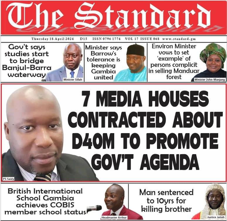 JallowSonko's tweet photo. How can you give a voice that you no longer have? How can you hold the government accountable when you are part of the scheme? 

You know that we are doomed when media houses are paid to promote the Agenda of the very people they should hold to account. 

Sad nation 😔 https://t.co/OPRMQJJkYQ