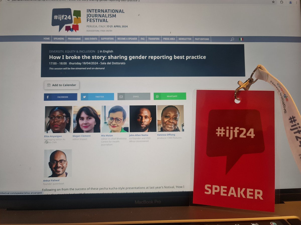 For over a year, I worked to gain their trust, listen to their experiences finding love online. Today, @ #IJF24 Perugia, I'll speak about what I did writing a story on #queer #women in #Nigeria finding love online, why I did it, the impact it’s had &amp; lessons on that journey