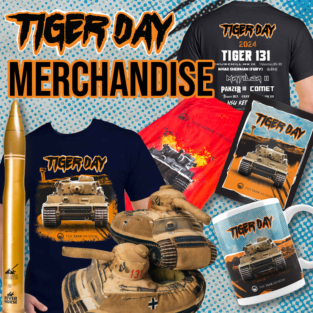 🔜Tiger Day is less than 10 days away! Order to a UK address before Sunday, 21st April to get your Tiger Day merchandise before the event. 🔗Shop the collection here: tankmuseumshop.org/collections/ti…