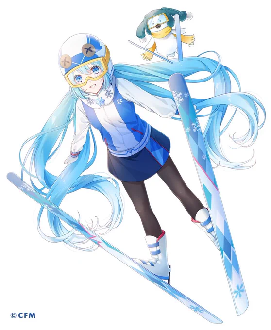 「雪ミク×大倉山ジャンプ競技場」コラボイラストを2点描かせていただきました!大好きな初音ミクさんとお仕事ご一緒できて嬉しい!!どうぞよろしくお願いします! 