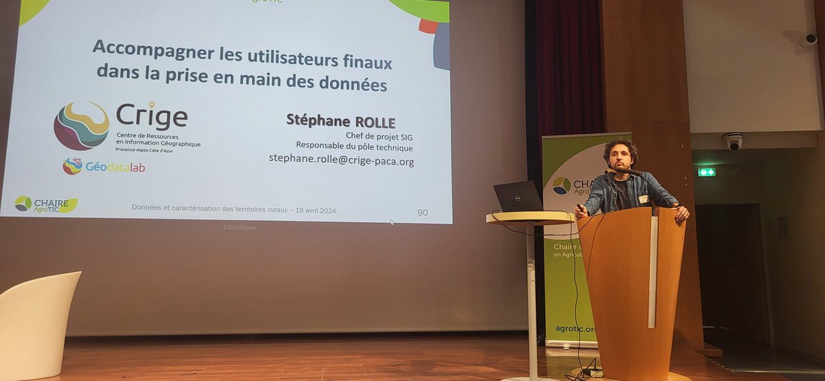 Chaire AgroTIC (@chaireagrotic) on Twitter photo Stéphane Rolle du <a href="/CRIGEPACA/">CRIGE Provence-Alpes-Côte d'Azur</a> : "le Crige : Accompagner les utilisateurs finaux dans la prise en main de données" #SeminaireAgroTIC Stéphane Rolle du <a href="/CRIGEPACA/">CRIGE Provence-Alpes-Côte d'Azur</a> : "le Crige : Accompagner les utilisateurs finaux dans la prise en main de données" #SeminaireAgroTIC