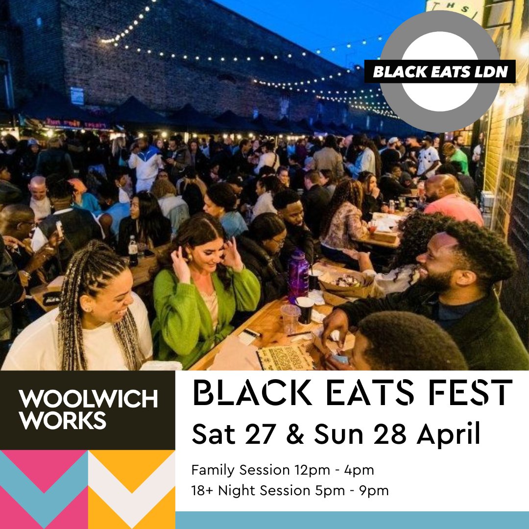 Black Eats Fest comes to Woolwich on Saturday 27 and Sunday 28 April! Read more here: londonnewsonline.co.uk/lifestyle/ente… Buy tickets here: woolwich.works/events/black-e…