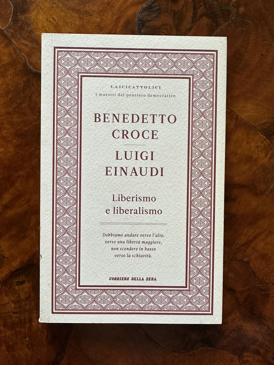 UN LIBRO AL GIORNO/396

LIBERISMO E LIBERALISMO, Benedetto Croce e Luigi Einaudi, @Corriere 

#unlibroalgiorno #leggeresempre #leggerefabene #librichepassione #libriconsigliati #leggere #libridaleggere #16aprile #cultura #librodelgiorno #liberalismo #liberale #libertà