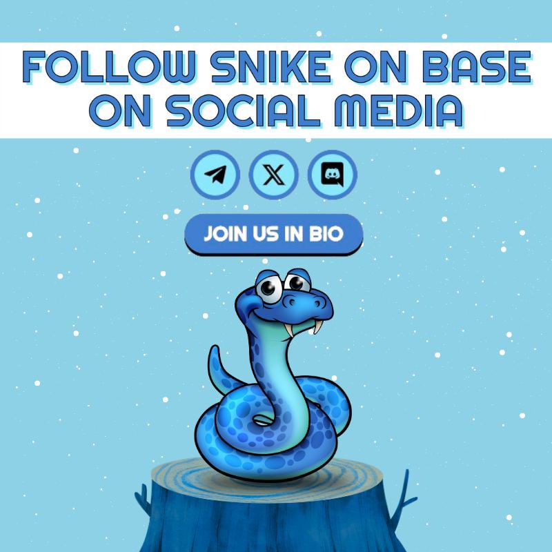 SnikeOB's tweet photo. 🚀 The takeoff is imminent, climb aboard the rocket by joining the community on our other social networks $SNIKE.

https://t.co/ImpgsAqbZi

#SnikeOB #BaseChain #Cryptocurency https://t.co/oyBJ2f27i4