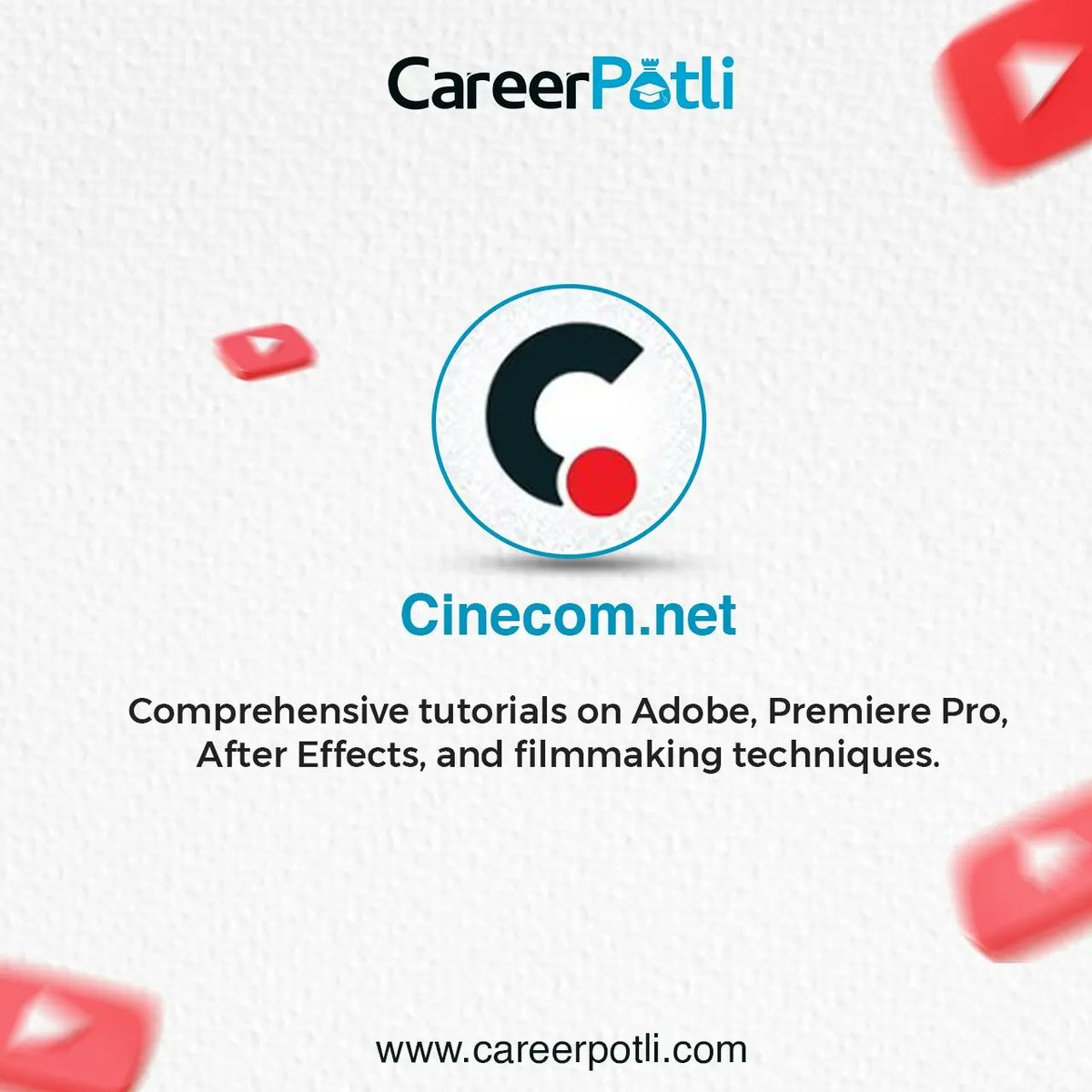 careerpotli's tweet photo. Video is a powerful communication medium in content space, making video editing an indispensable skill. #CareerPotli presents four top YouTube channels to hone your editing powers. From mastering Adobe suite to cinematic techniques, these channels offer a wealth of knowledge. https://t.co/ScPoqokrqC