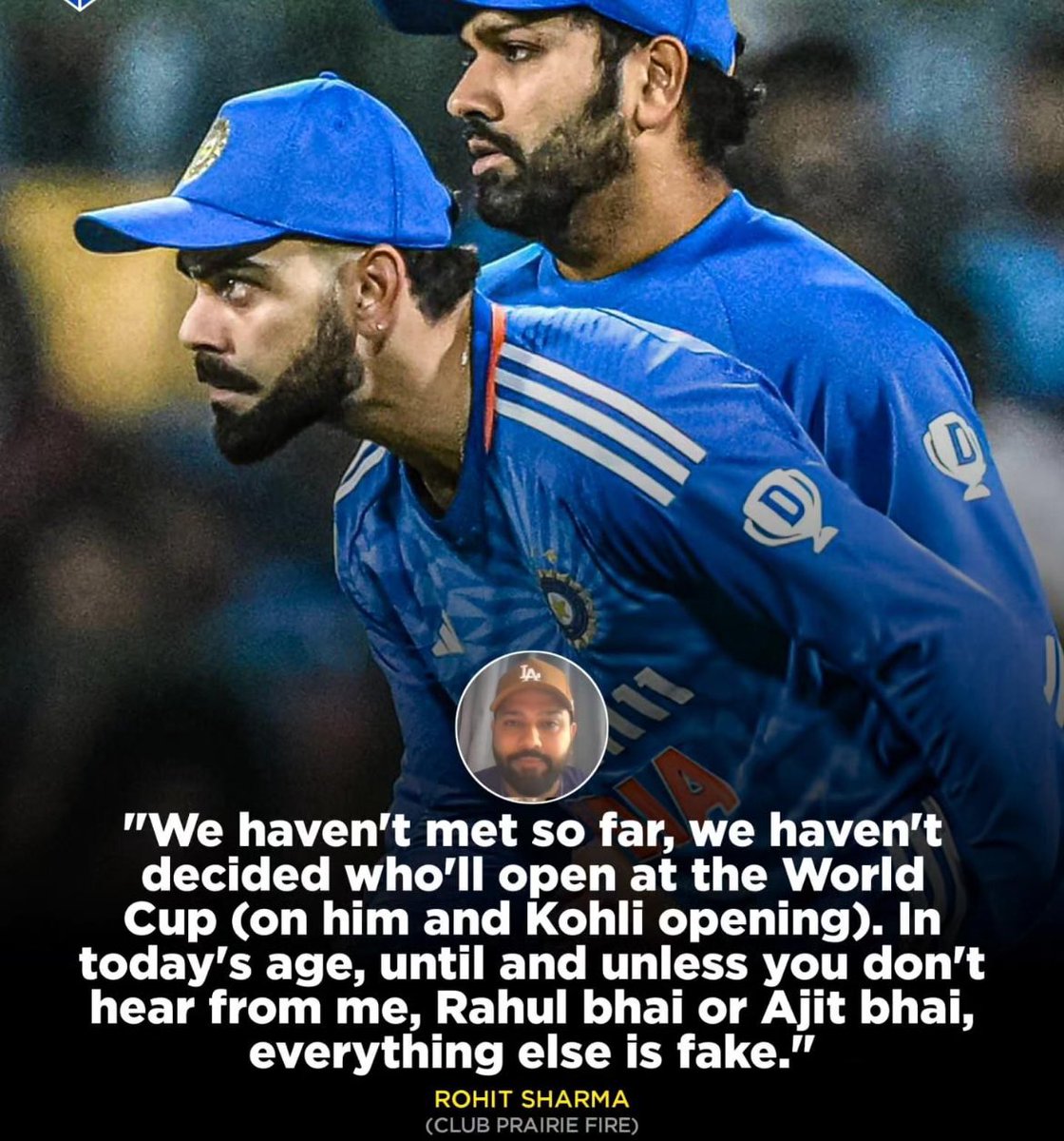 🗣️ Rohit Sharma clarifies 📸 Getty Images #IPL2024 #RohitSharma #T20WC2024 #ViratKohli