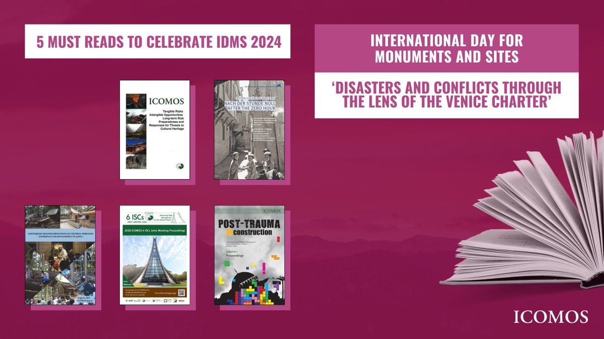 📚 5 works discussing disaster & risk management to celebrate #IDMS2024!

These texts address different aspects of the damage caused to heritage by armed conflicts and natural disasters, as well as subsequents ways to recovery.

💬Read our recommendations buff.ly/3vO94kH