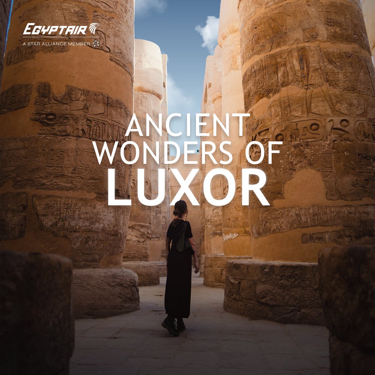 Journey back in time to the ancient wonders of Luxor with #EGYPTAIR! Explore majestic temples, royal tombs, and timeless treasures along the Nile. Book your historic adventure: egyptair.com.