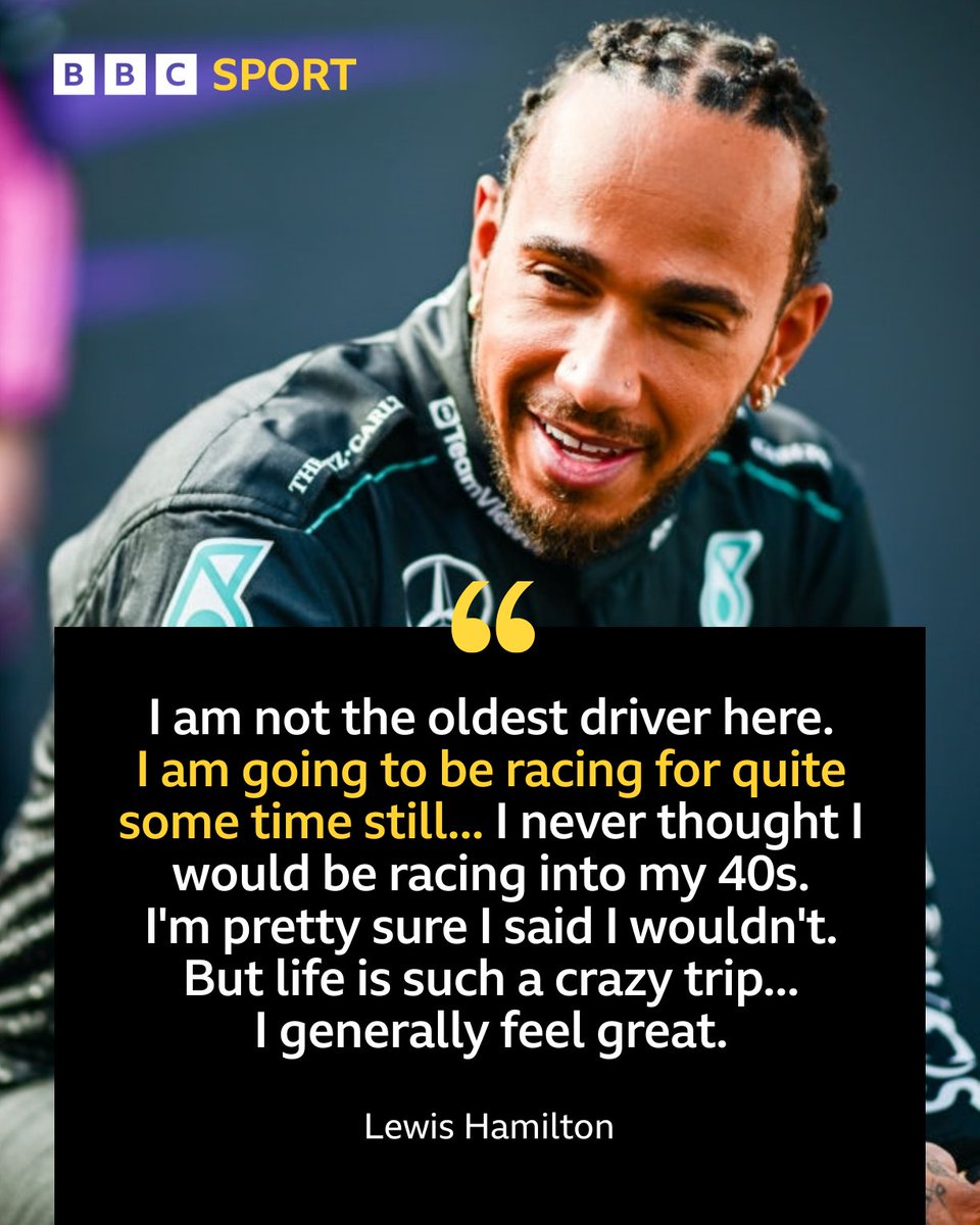 The career finish line is NOT in sight yet for Lewis Hamilton 🏁❌

#BBCF1