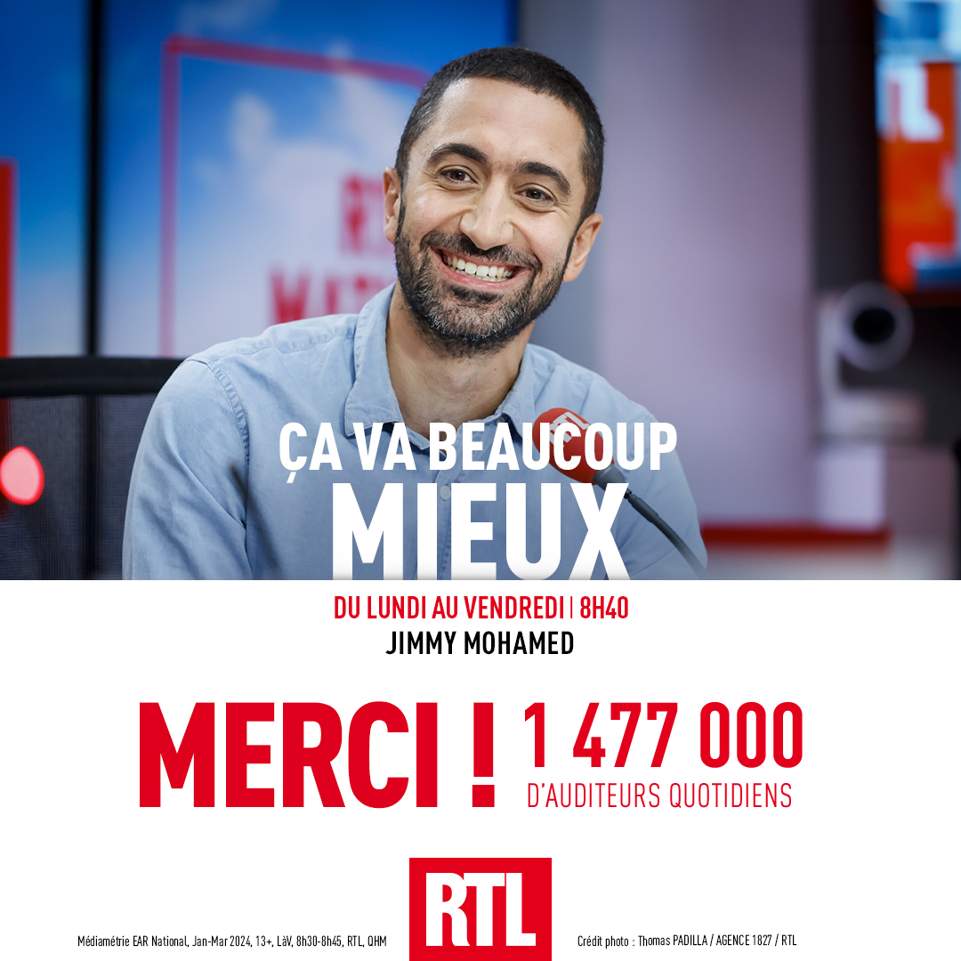 🎙🔴#AudiencesRadio MERCI ! Près de 1,5 million d'auditeurs chaque matin à l'écoute des conseils santé du docteur de #RTLMatin : @Dr_moji sur @RTLFrance ! #Radio #Médiamétrie #RTLMatin