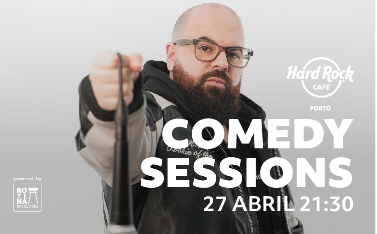 hrcporto's tweet photo. O Hard Rock Cafe Porto, em parceria com a Rotina Produções, apresenta as Comedy Sessions. 
De quinze em quinze dias, aos sábados, sobem ao palco comediantes consagrados e em ascenção, num ambiente festivo e descontraído. 
https://t.co/yBvfRnaFp6 https://t.co/ULtcFl8RtA