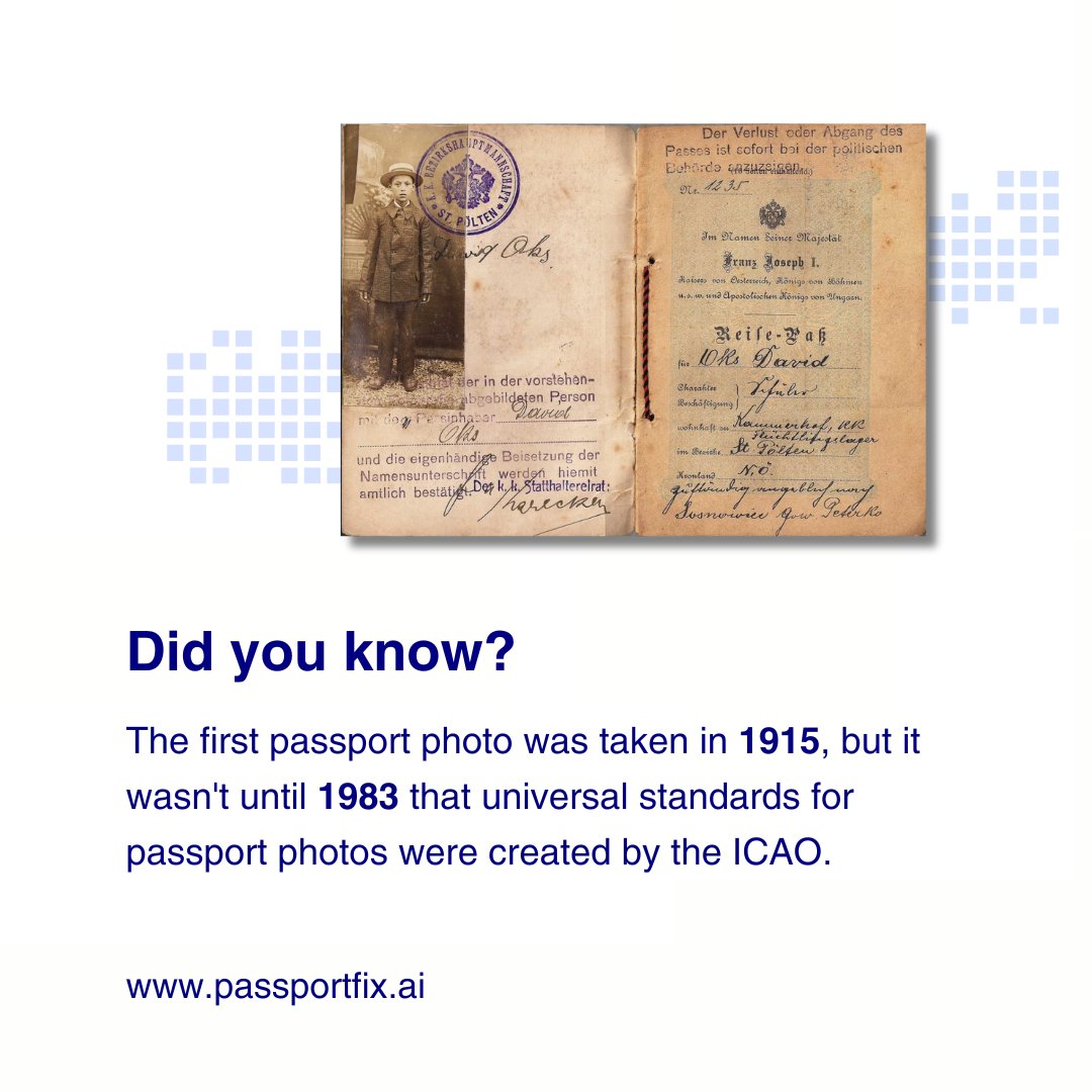PassportFix's tweet photo. Today, we have PassportFix - a revolutionary solution that combines the rich history of passport photos and modern compliance. 

With our solution, you can verify that your passport photos meet ICAO standards, thus ensuring that your photos are always up-to-date.

#PassportFix https://t.co/OxTIjJWGmw