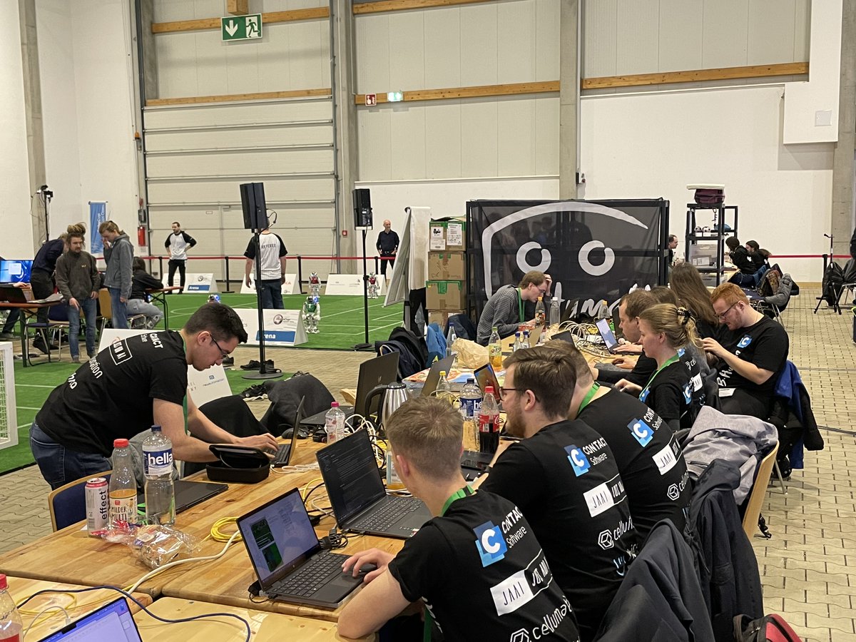The RoboCup German Open start today! #robocup #rcgo2024 Our first game will be at 14:00 against Naova from Canada. Find all our games, livestreams, and results at b-human.de/events-en.html
