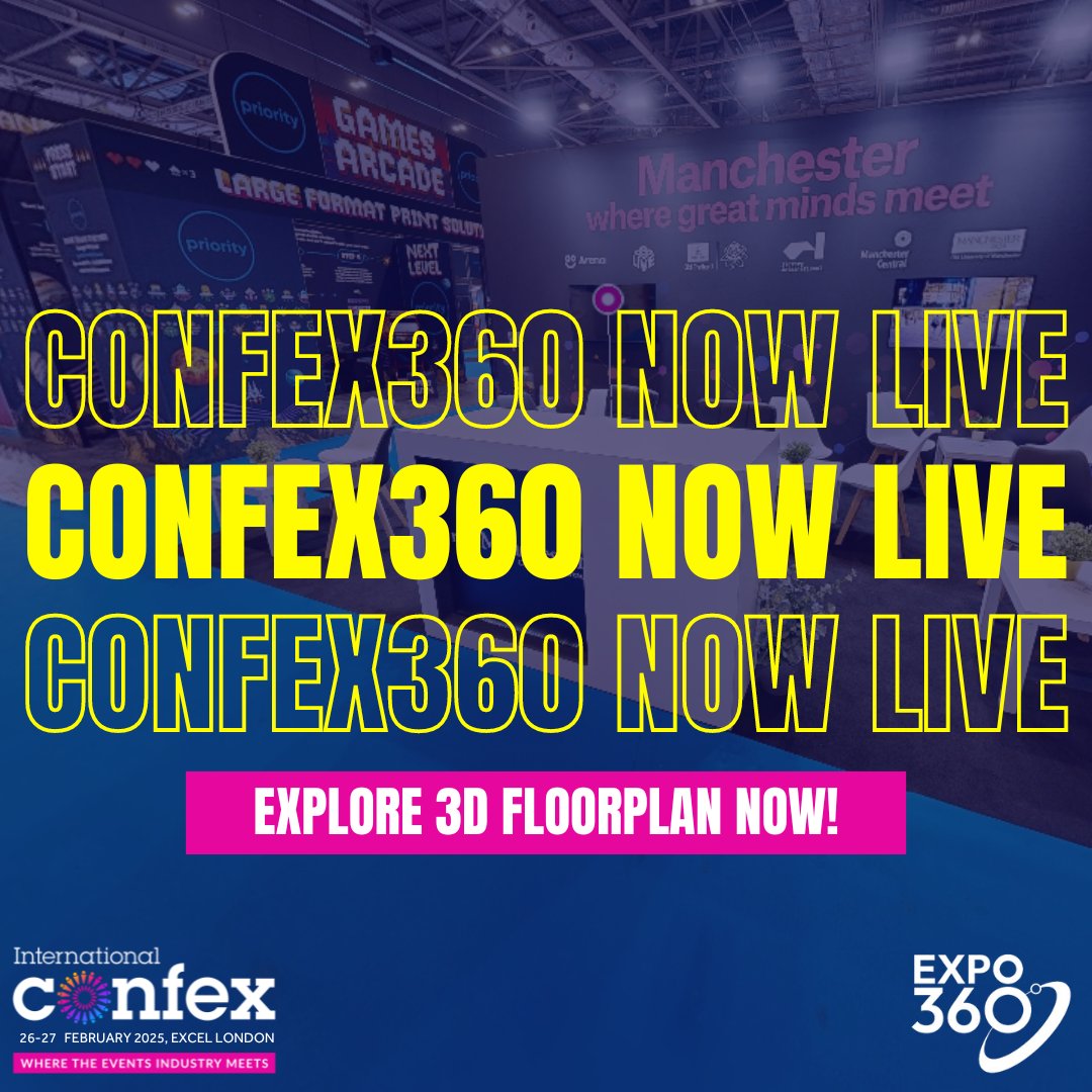 🎬 CONFEX360 is live! Explore theatres, networking areas, and more 👀🎥 Find the hidden 🥚 to win a £100 voucher! 💸 Visit stands of our winners: 3sixty, Immersive AV, and Clownfish Events 🏆 🔗 eu1.hubs.ly/H08Gkz90 #Confex360 #EventTech #Virtua #Networking #WinBig #EventProfs