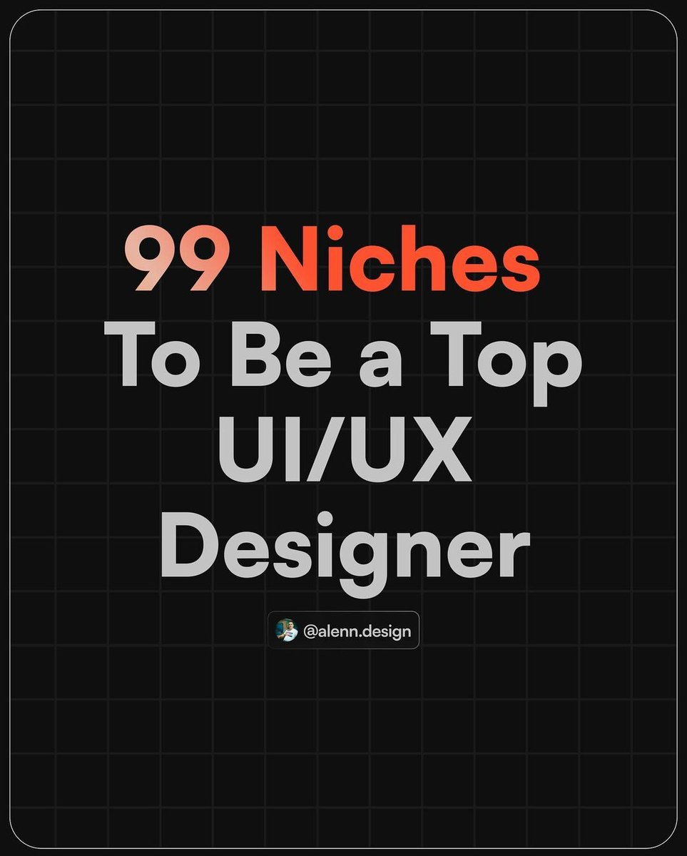 PeterROCK_'s tweet photo. Thinking about the niches in UI/UX? Check below
If you find this helpful, like and repost.
Leave a comment
Follow for more.
#uiux #design #uidesign #uxdesign #userexperience #designterminology #userInterface #designlanguage #designtips #goldenrules #designprinciples https://t.co/eCuafBKBXJ