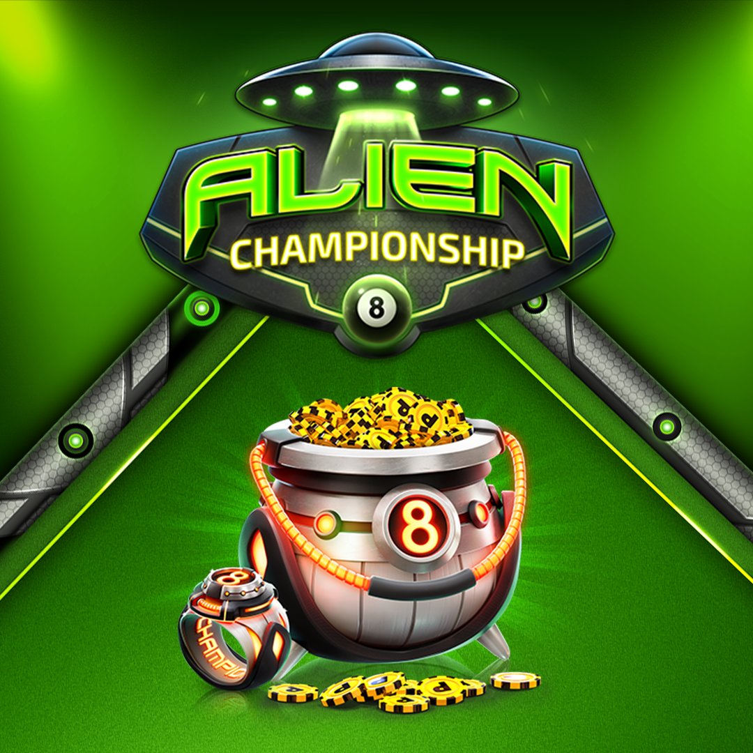 Beam up amazing prizes in the… #AlienChampionship! 👽 🎱 Event Info » mcgam.es/vDtE7k #8BallPool