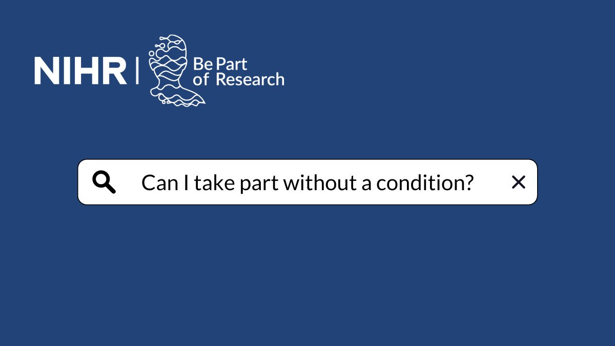 Did you know you don’t have to be living with a condition to help make a difference with research? Find out more about volunteering without a condition here ⬇️ bepartofresearch.nihr.ac.uk/taking-part/vo…