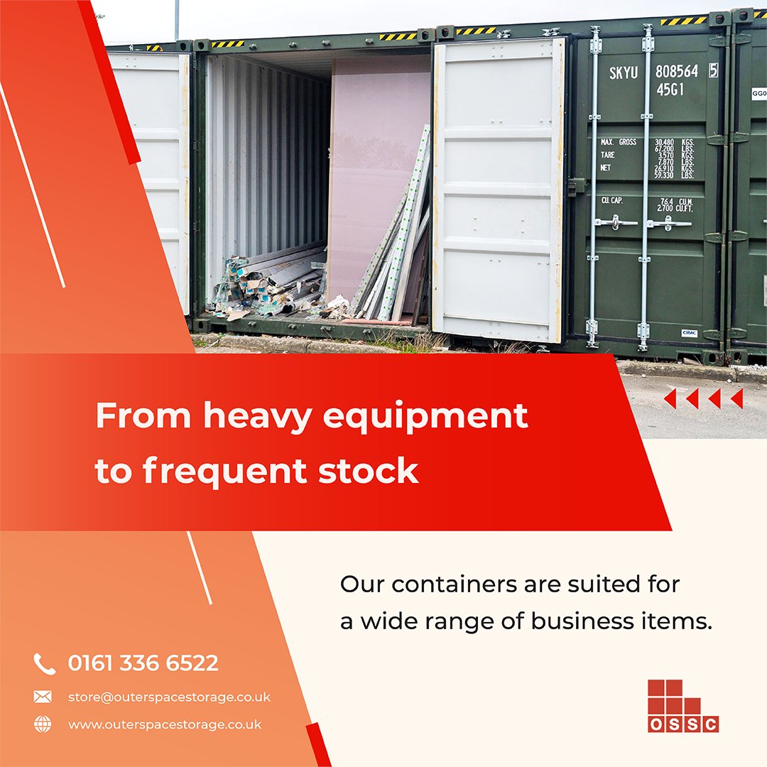 From heavy equipment to frequent stock, our containers are suited for a wide range of business items. 

#storagesolutions #moving #storageunit #storageideas #securestorage #declutter #storageunits #packing #selfstoragefacility #businessstorage #storagebox