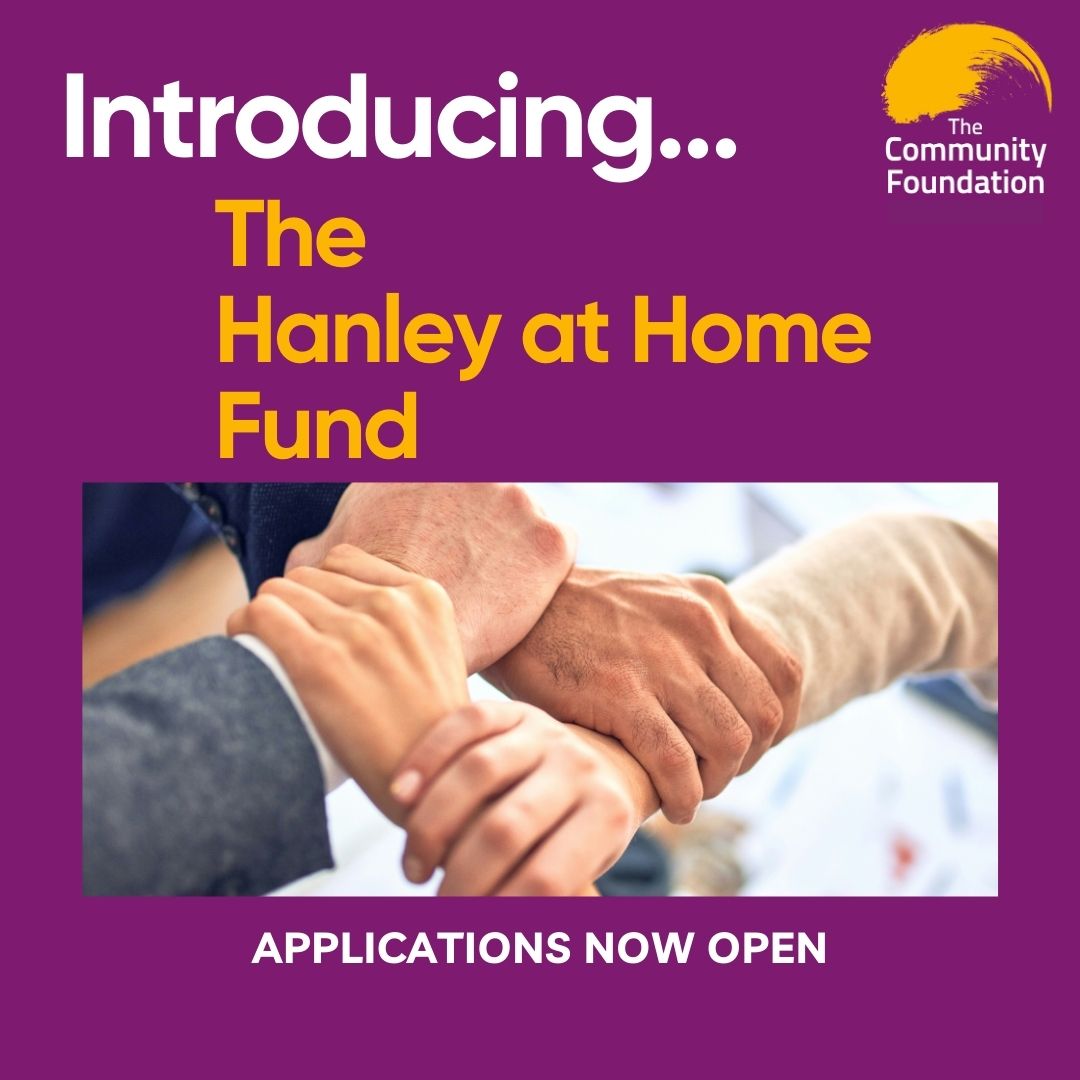 We're pleased to announce that we're now accepting applications for the Hanley at Home Fund. To find out more, or to apply, please visit our website [link in bio]. Or, you can call us on 01785 339540. #GrantOpportunity #CommunitySupport #CharityGrants #Staffordshire