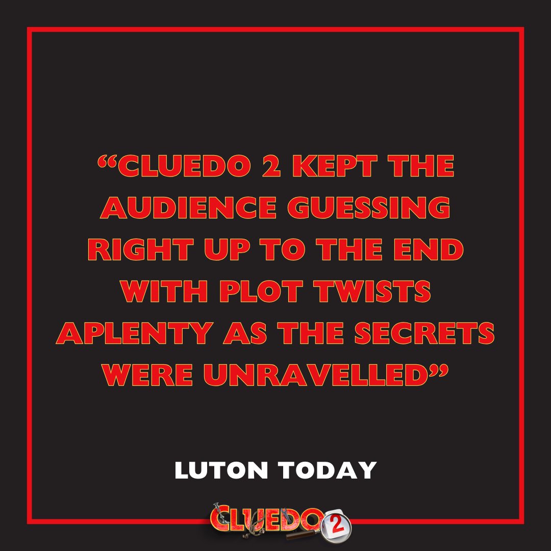 The reviews are in! Cluedo will be in Milton Keynes theatre until Saturday 20 April! Book your tickets before it's too late 🌟 Next stop 📍 Shrewsbury #CluedoStagePlay #Cluedo2 #EllieLeach #JasonDurr #Whodunnit #MiltonKeynes