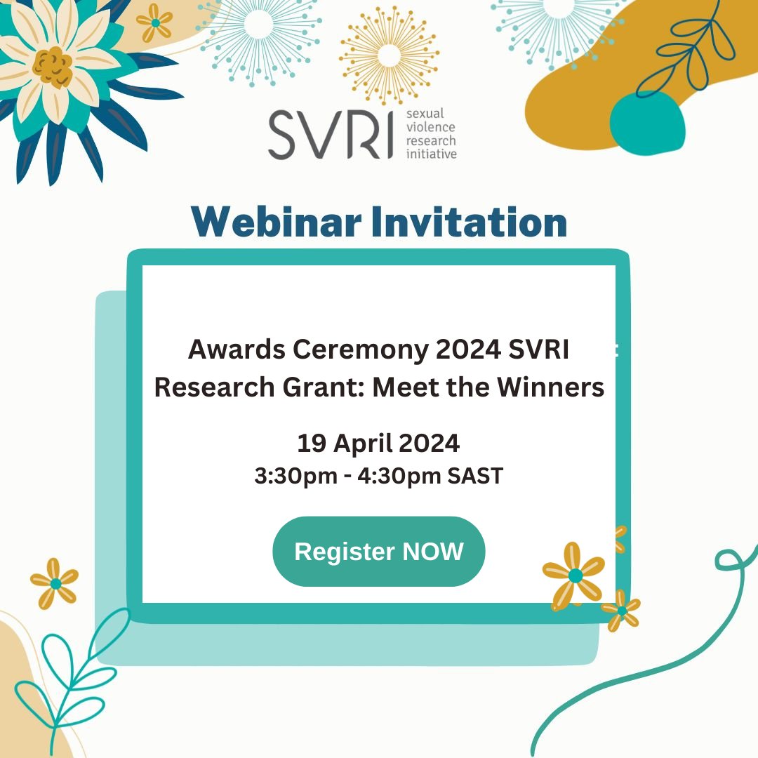 🎉It’s almost time for our webinar!!🎉 Join us on 19 April at 3:30pm SAST as we announce the winners of the SVRI Research Grant 2024. Secure your spot to join the celebration here ➡️ us02web.zoom.us/webinar/regist… #SVRIFieldBuilders #SVRIFieldCatalysts #SVRICatalystsForChange