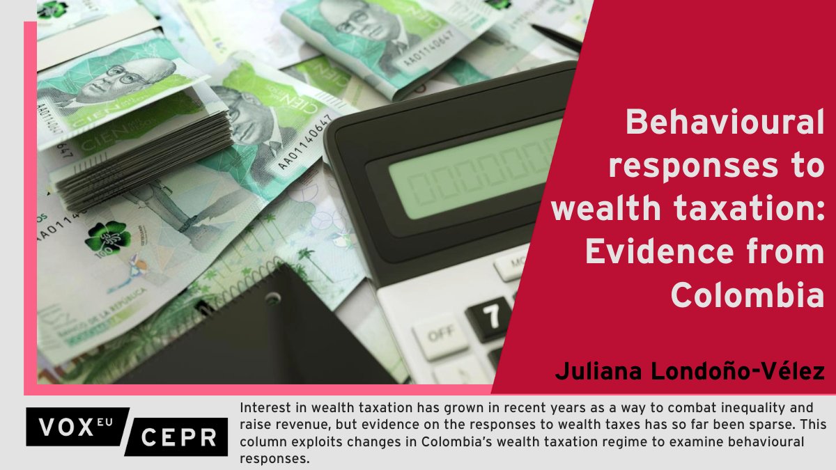 When faced with wealth tax increases following changes in Colombia's tax regime, taxpayers promptly reduced their reported wealth to fall below higher tax brackets, largely by misreporting assets that authorities cannot verify. @juliana_londono @UCLA ow.ly/N7xn50RgY58