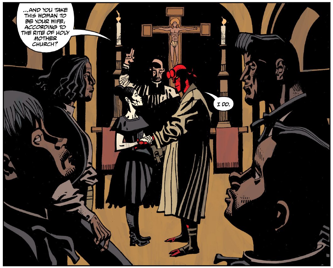 I'M GETTING MARRIED TODAY ! (panel from Hellboy Gets Married by @artofmmignola & Mick McMahon)