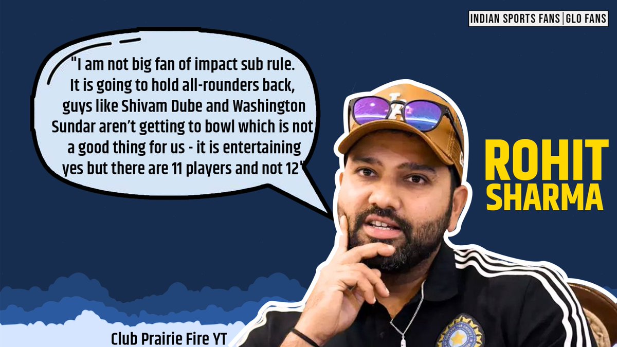 🗣️'𝐈 𝐚𝐦 𝐧𝐨𝐭 𝐛𝐢𝐠 𝐟𝐚𝐧 𝐨𝐟 𝐭𝐡𝐞 𝐢𝐦𝐩𝐚𝐜𝐭 𝐬𝐮𝐛 𝐫𝐮𝐥𝐞!' Rohit Sharma didn't hold back his feelings! Do you think he has a point? 🤔💭 #IPL2024 #CricketTwitter #MumbaiIndians #Trending #BREAKING_NEWS #RohitSharma #PKBSvsMI