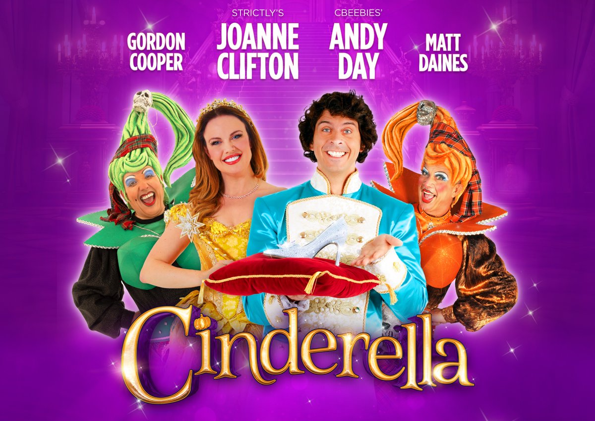 Well slap our thighs and call us ‘Cinders’, CBeebies and CBBC legend Andy Day and Strictly's Joanne Clifton will star in this year's Derngate panto! Plus we have the utterly hilarious Gordon Cooper and Matt Daines as our Ugly Sisters. Get your tickets: royalandderngate.co.uk/whats-on/cinde…