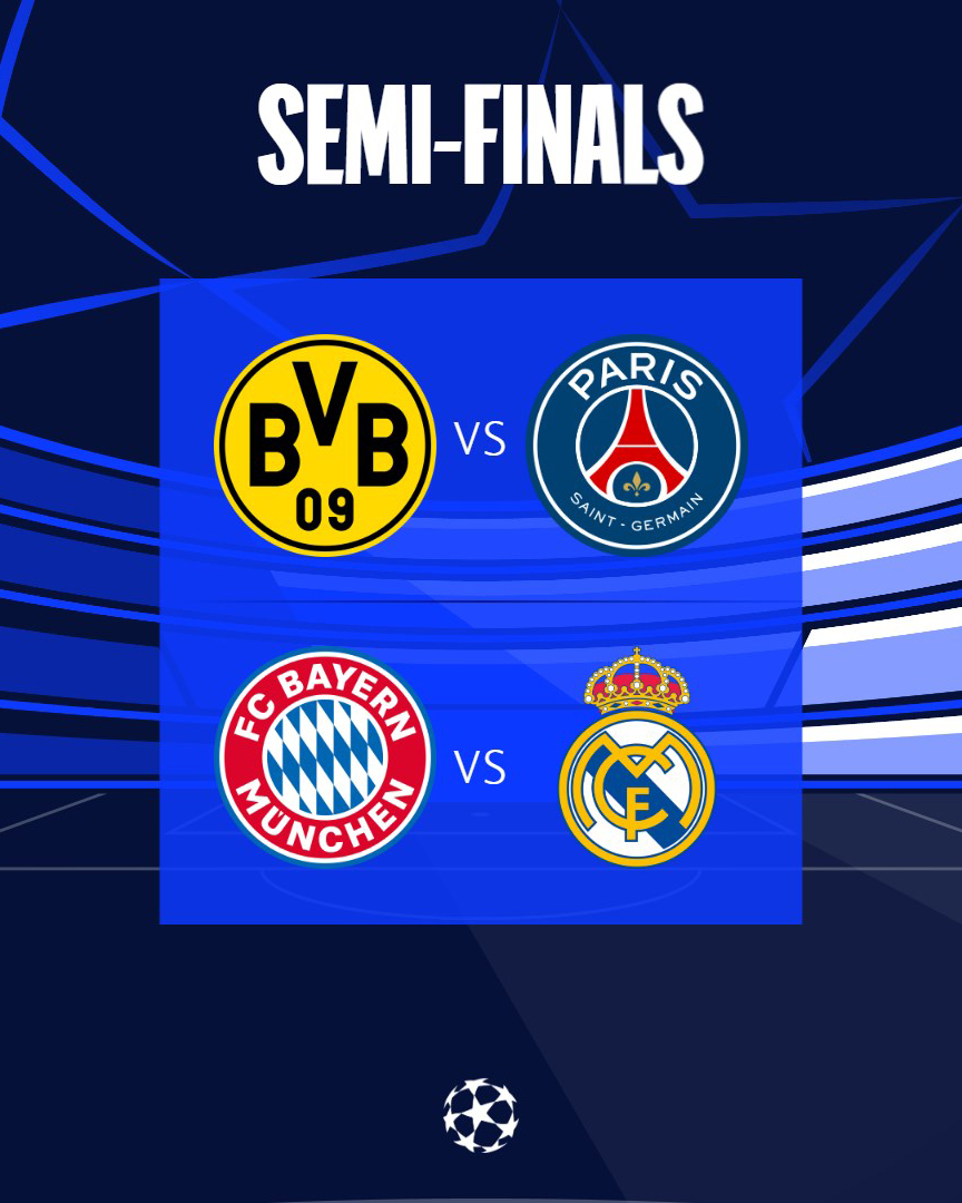 UEFA Champions League Semi Finalists! 

Is your team on the list? 

#Gbets #GbetsRocks