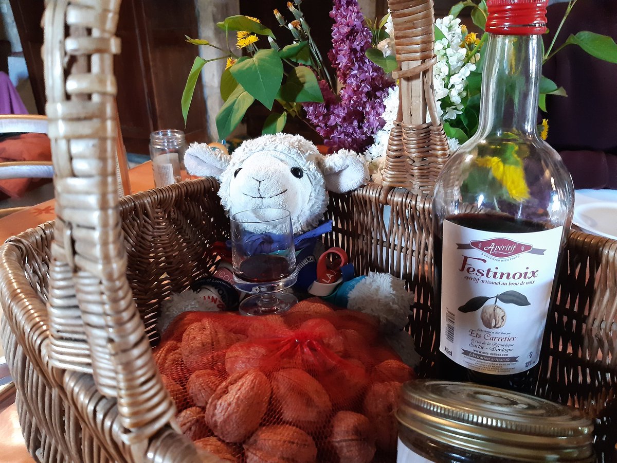 BiscotteTravel's tweet photo. Apéritif du jour dans le Quercy. 
Un petit verre de festinoix 
Apéritif artisanal aubrou de noix. 
Venant de sarlqt en Dordogne. 
#Biscotte #Apéritif #Quercy #festinoix #sarlat #Dordogne 
#noix https://t.co/rZrCAWdfJS
