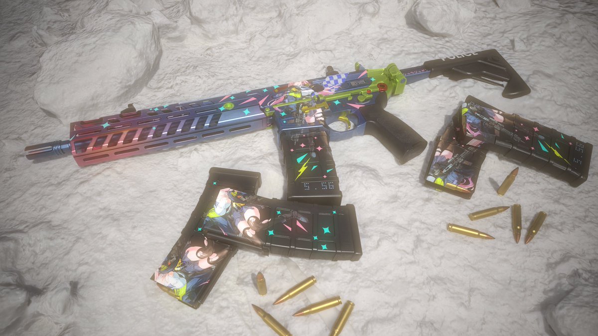 Misaka10176's tweet photo. MCX痛枪展示

#GrilsFrontline #MCX #少女前线 #武器涂装 #SubstancePainter https://t.co/HZMRl82gTO